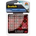 Scotch Restickables, Clear, Multiple Sizes - 0.50" (12.7 mm) Length x 0.50" (12.7 mm) Width - 18 / Pack - Clear