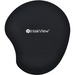 Intekview Rounded Gel Wrist Mouse Pad Black 160g - Black - Silicone - 1 Pack