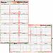 Blueline Yearly Wall Calendar 2023, English, Tropical Design - Large Size - Monthly - January 2023 - December 2023 - 36" x 24" Sheet Size - Metal - Bilingual, Yearly Calendar, Laminated, Eyelet, Hanging Hole, Printed - 1 Each