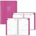 Blueline Academic Weekly Planner Fashion 2026-2027 - Pink - Bilingual - Bilingual - Academic - Weekly, Monthly - 13 Month - July 2026 to July 2027 - 5" (127 mm) x 8" (203.20 mm) Sheet Size - Twin Wire - Pink - Vicuana - 1 Each