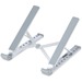StarTech.com Foldable Laptop Riser Stand, Portable Height Adjustable Ergonomic Laptop Stand, Tilt/Raised/Angled Laptop/Tablet Stand - Angled laptop holder enhances viewing and comfort; Adjustable width (2-7.17in) for notebook computers, tablets, phones, or portable monitors; 22lb Capacity, aluminum frame; Ergonomic laptop riser stand for desk features nine tilt angles (15-84 Deg)