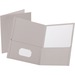 Oxford Letter Pocket Folder - 8 1/2" x 11" - 150 Sheet Capacity - 2 Internal Pocket(s) - Cardboard - Gray - 25 / Pack