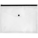 GEO Large Plastic Envelope with Zipper - 13" Width x 10" Length - Zippered - Plastic - 1 Each - Clear
