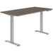 Global Ionic Utility Table - Rectangle Top - 2 Legs - Assembly Required - Mahogany - Laminate Top Material - 1 Each