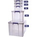 Deflecto Stackable Caddy Organizer - 6.5 Height x 14 Width x 10.5 Depth  - White - Plastic - 1 Each