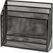 Merangue Mesh File Organizer, 3-Tier - 3 Compartment(s) - 3 Tier(s) - 12.5" Height x 10.3" Width x 4" Depth - Black - Mesh - 1 Each