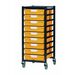 MITYBILT SystemSTOR Storage Rack - 40.8" Height x 16" Width x 18" Depth - Lockable Casters, Durable, Swivel Casters, Shatter Proof, Easy to Clean - Steel