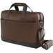 bugatti Central Carrying Case (Briefcase) for 15.6" Notebook, Tablet - Brown - Vegan Leather Body - Textured - Shoulder Strap, Handle - 13" (330.20 mm) Height x 17.30" (439.40 mm) Width x 5.50" (139.70 mm) Depth - Male - 1 Each