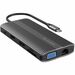 Axiom Docking Station - USB Type C - USB Type-C - Black - Wired