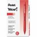 Pentel WOW! Retractable Ballpoint Pens - Medium Pen Point - 1 mm Pen Point Size - Retractable - Red - Red Barrel