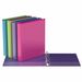 Davis Bicolour Ring Binder - 475 Sheet Capacity - 2" (50.80 mm) Ring - D-Ring Fastener(s) - Internal Pocket(s) - Assorted - Clear Overlay, PVC-free