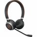 Jabra Evolve 65 Headset - Microsoft Teams Certification - Stereo - USB Type A - Wireless - Bluetooth - 98.4 ft - Over-the-head - Binaural - Supra-aural - Noise Cancelling, Discreet Microphone