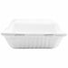 Globe 9" x 9" , 3 Compartment Storage Ware - , Microwave Safe - Oven Safe - White - Bagasse, Sugarcane Fiber Body - Square - 200/Case