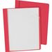 Oxford Letter Report Cover - 100 Sheet Capacity - 3 x Tang Fastener(s) - 1/2" Fastener Capacity - Leatherette - Red, Clear - 1 Each
