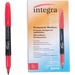 Integra Permanent Fine Point Markers - Fine Marker Point - Red - 12 / Box