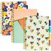 Pukka Pads B5 Floral Love Project Book - 200 Pages - Printed - Wire Bound - Both Side Ruling Surface - Feint - 0.31" Ruled - 80 g/m Grammage - B5 - Heart, Geometric, Navy Floral Cover - Elastic Closure, Storage Pocket, Repositionable Divider, Perforated, Hard Cover - 3 / Pack