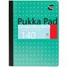 Pukka Pads Metallic Composition Notebook (9.75" x 7.50") - 70 Sheets - 140 Pages - Printed - Tape Bound - Both Side Ruling Surface - Wide Ruled - 0.31" Ruled - 80 g/m Grammage - 9.75" (247.65 mm) x 7.50" (190.50 mm) - Metallic Cover - Non-bleeding, Ghost Resistant, Soft Cover, Class Schedule - 12 / Pack