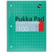 Pukka Pads Metallic Single Subject Notebook (7.5" x 9.75") - 1 Subject(s) - 50 Sheets - 100 Pages - Printed - Spiral - Both Side Ruling Surface - Ruled - 0.31" Ruled - 3 Hole(s) - 80 g/m Grammage - 10.50" (266.70 mm) x 8" (203.20 mm) - Metallic Cover - Easy Tear, Perforated, Snag Resistant, Sturdy Back, Non-bleeding - 3 / Pack