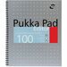 Pukka Pads Editor Notepad Letter Size, Silver - 50 Sheets - 100 Pages - Printed - Both Side Ruling Surface - Ruled - 0.31" Ruled - 3 Hole(s) - 80 g/m Grammage - Letter - 11.25" (285.75 mm) x 10.50" (266.70 mm) - Silver Cover - Sturdy Back, Easy Tear, Snag Resistant - 3 / Pack