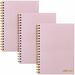Pukka Pads B5 Spiral Hard-cover Notebook - 160 Pages - Printed - Spiral - Ruled - 80 g/m Grammage - B5 - Gold Binding - Ballerina Pink Cover - Perforated - 3 / Pack