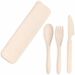 EXECO Bio-d�gradable Utensils Set - 3 Piece(s) - Cutlery Set - Wheat Straw Plastic - Beige