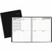 DayMinder Dayminder Weekly Planner, 8-3/4" x 7" , English, Black - Medium - Personal/Home Office - Julian Dates - Weekly - 12 Month - January 2026 to December 2026 - 1 Week Double Page Layout - 7" (177.80 mm) x 8 3/4" (222.25 mm) Sheet Size - White Sheet - Twin Wire - Black Faux Leather Cover - 1 / Pack