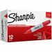 Sharpie Large Barrel Permanent Markers - Wide Chisel Marker Point - Red Ink - Alcohol Based - 1 / Dozen