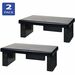 DAC� Stax MP-107x2 Ergonomic Height-Adjustable Monitor Riser/Laptop Stand, Black, 2 Pack