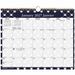 Blueline� 2027 Colourful Monthly Wall Calendar, 12 Months, January to December, Gold Twin-Wire Binding, 15" (381 mm) x 12" (304.80 mm), Nautical, Bilingual - 1 Each - Monthly - 12 Month - January 2027 to December 2027 - 1 Month Single Page Layout - 12" (304.80 mm) x 15" (381 mm) Sheet Size - Twin Wire - Wall Mount - Blue - Paper - 1 Each
