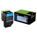 Lexmark Unison 701C Original Standard Yield Laser Toner Cartridge - Cyan - 1 Each - 1000 Pages