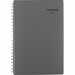 DayMinder Dayminder Weekly/Monthly Planner, 8" x 5" , Bilingual, Metallic Grey - Weekly, Monthly - 12 Month - January 2026 to December 2026 - 1 Week, 1 Month Double Page Layout - 5" (127 mm) x 8" (203.20 mm) Sheet Size - Spiral Bound - Paper - Dark Gray P