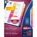 Avery Ready Index Custom TOC Binder Dividers - 5 x Divider(s) - 1-5 - 5 Tab(s)/Set - 8.50" Divider Width x 11" Divider Length - 3 Hole Punched - White Paper Divider - Multicolor Paper Tab(s) - Recycled - 5 / Set