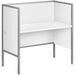 Monarch Specialties Office Cubicle - 48"L White/ Silver Commercial Grade Desk - White Rectangle, Laminated Top - Silver Base - Contemporary/Modern Style - 120 lb (54.43 kg) Capacity - 47.7" (1211.58 mm) Table Top Length x 23.5" (596.90 mm) Table Top Depth - 46.2" (1173.48 mm) Height - Office, Cubicle, Commercial, Writing, School, Library, Workstation - Assembly Required - White, Laminated, Matte - Particleboard, Laminate, MDF, Metal, Plastic, Rubberwood - Metal Base Material - Metal Frame M