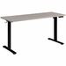 ProLine II 60" Sit to Stand Electric Desk - Light Gray Top - Black Two Leg Base - 2 Legs - 132 lb (59.87 kg) Capacity - Height Adjustable x 59" (1498.60 mm) Table Top Width x 23.7" (601.98 mm) Table Top Depth x 1" (25.40 mm) Table Top Thickness - 46.5" (1181.10 mm) Height - Commercial, Workstation, Monitor, Laptop, Home Office, File, Headset - Laminate Top Material - Steel Base Material - Steel Frame Material - 1 Each