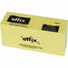 Offix Adhesive Note - 1 1/2" (38.10 mm) Flag/Note Width x 2" (50.80 mm) Flag/Note Length - Rectangle - 100 Sheets per Pad - Yellow - Self-adhesive - 12 / Pack