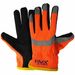 RONCO RMX 73-422 Work Gloves - Small Size - Synthetic Leather - Hi-vis Orange - Touchscreen Capable - Durable, Padded Palm, Snug Fit, Absorbent - For Automotive, Equipment Operation, Yardwork, Field Work, Maintenance, Construction, General Purpose, Machinery, Oil & Gas, Material Handling, Mechanical Work - 12 / Pack
