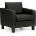 Offices To Go Suburb Sofa Series Club Chair LuxPlus Fabric Black