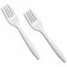 Dorfin Table Accents - Polypropylene Forks - 5.9" - Plastic, Polypropylene - White - 1000 Box