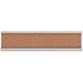 Advantus Display Rail - 1" (25.40 mm) Board Height x 96" (2438.40 mm) Board Width - Wood, Natural Cork Surface - Long Lasting - Satin Aluminum Frame - 1 Each