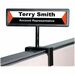 Advantus People Pointer Cubicle Sign - 1 Each - 9" (228.60 mm) Width x 2.50" (63.50 mm) Height - Black