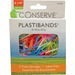 Conserve Plastibands - 4.25" (107.95 mm) Length - Latex-free - 100 / Box - Polyurethane - Assorted