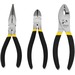 Stanley-Bostitch 3 Piece Basic Plier Set - Tempered Steel - Rust Resistant, Machined Jaws, Double Dipped Handle, Comfortable Grip - 3 / Set