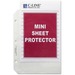 C-Line Top Load Heavyweight Mini Sheet Protectors - 5 1/2" x 8 1/2" Sheet - 3 x Holes - Ring Binder - Clear - Polypropylene - 50 / Box