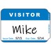 C-Line Adhesive Visitor Name Badges - "Visitor" - 3 1/2" Width x 2 1/4" Length - Rectangle - White - Paper - 100 / Box - Self-adhesive