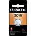 Duracell Coin Cell Lithium 3V Battery - DL2016 - For Multipurpose - 3 V DC - 1 Each