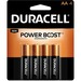 Duracell Coppertop Alkaline AA Batteries - For Multipurpose - AA - 1.5 V DC - 4 / Pack