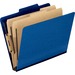 Pendaflex 2/5 Tab Cut Letter Recycled Classification Folder - 8 1/2" x 11" - 2" Expansion - 4 Fastener(s) - 2" Fastener Capacity for Folder, 1" Fastener Capacity for Divider - 2 Divider(s) - Pressguard, Tyvek - Dark Blue - 65% Recycled - 10 / Box