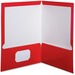 Oxford Letter Pocket Folder - 8 1/2" x 11" - 100 Sheet Capacity - 2 Pocket(s) - Red - 25 / Box