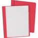 Oxford Clear Front Report Covers - Letter - 8 1/2" x 11" Sheet Size - 100 Sheet Capacity - 3 x Tang Fastener(s) - 1/2" Fastener Capacity for Folder - Leatherette - Red, Clear - Recycled