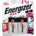 Energizer MAX Alkaline 9 Volt Batteries - pack/2